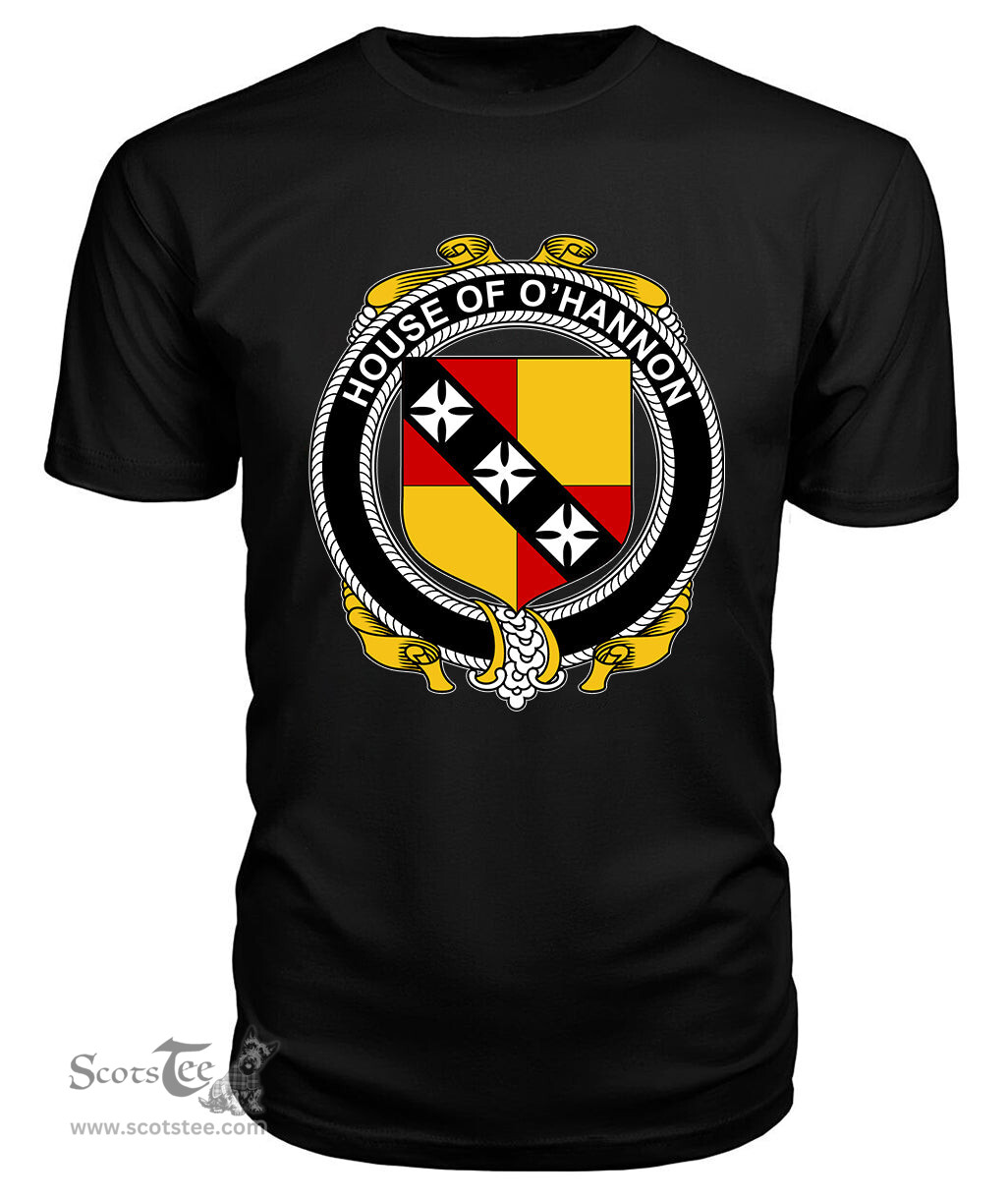 ScotsTee O'HANNON Coat Of Arms Family Crest House Of Ireland T Shirt