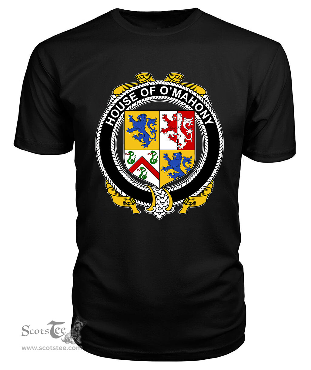ScotsTee O'MAHONY Coat Of Arms Family Crest House Of Ireland T Shirt