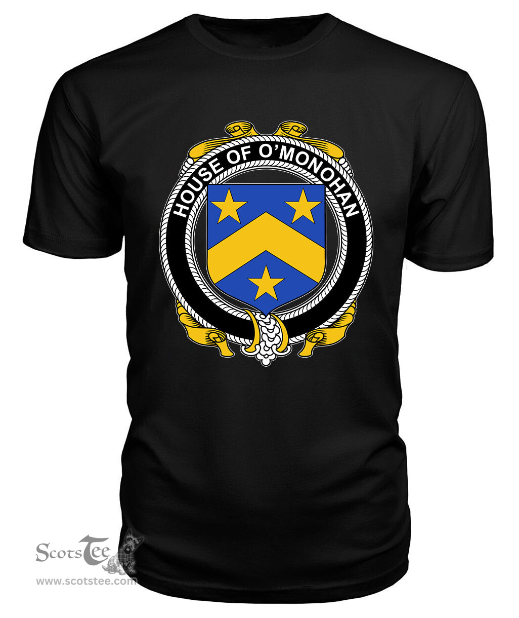 ScotsTee O'MONOHAN Coat Of Arms Family Crest House Of Ireland T Shirt