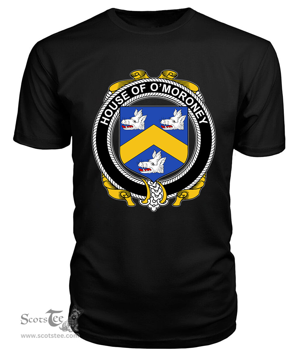 ScotsTee O'MORONEY Coat Of Arms Family Crest House Of Ireland T Shirt