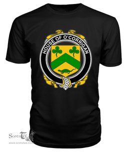 ScotsTee O'CORRIGAN Coat Of Arms Family Crest House Of Ireland T Shirt