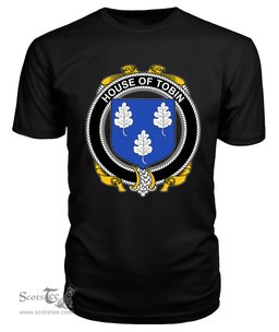 ScotsTee TOBIN Coat Of Arms Family Crest House Of Ireland T Shirt