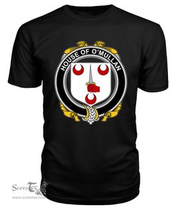 ScotsTee O'MULLAN Coat Of Arms Family Crest House Of Ireland T Shirt