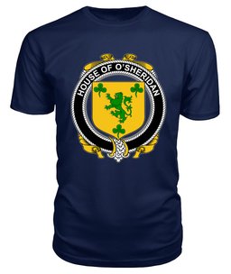 ScotsTee O'SHERIDAN Coat Of Arms Family Crest House Of Ireland T Shirt