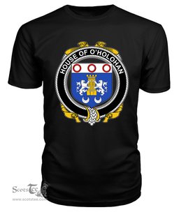 ScotsTee O'HOLOHAN Coat Of Arms Family Crest House Of Ireland T Shirt