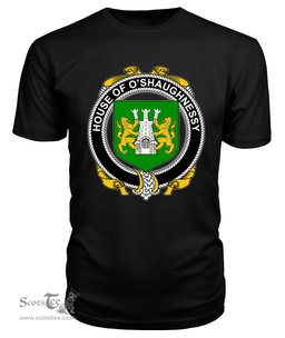ScotsTee O'SHAUGNESSY Coat Of Arms Family Crest House Of Ireland T Shirt
