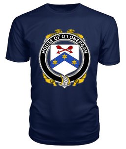 ScotsTee O'LONERGAN Coat Of Arms Family Crest House Of Ireland T Shirt