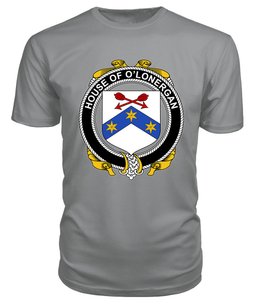 ScotsTee O'LONERGAN Coat Of Arms Family Crest House Of Ireland T Shirt
