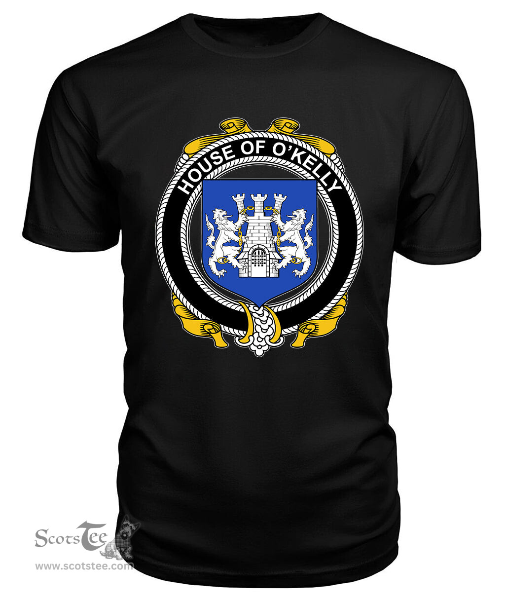 ScotsTee O'KELLY Coat Of Arms Family Crest House Of Ireland T Shirt