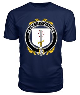 ScotsTee O'DAVOREN Coat Of Arms Family Crest House Of Ireland T Shirt