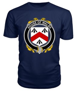 ScotsTee WALSH Coat Of Arms Family Crest House Of Ireland T Shirt
