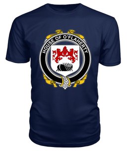 ScotsTee O'FLAHERTY Coat Of Arms Family Crest House Of Ireland T Shirt