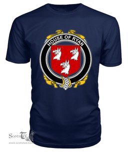 ScotsTee RYAN (O’Mulrian) Coat Of Arms Family Crest House Of Ireland T Shirt