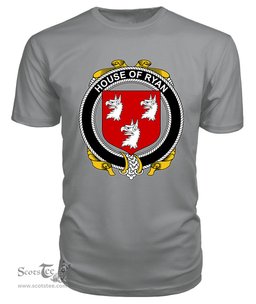 ScotsTee RYAN (O’Mulrian) Coat Of Arms Family Crest House Of Ireland T Shirt