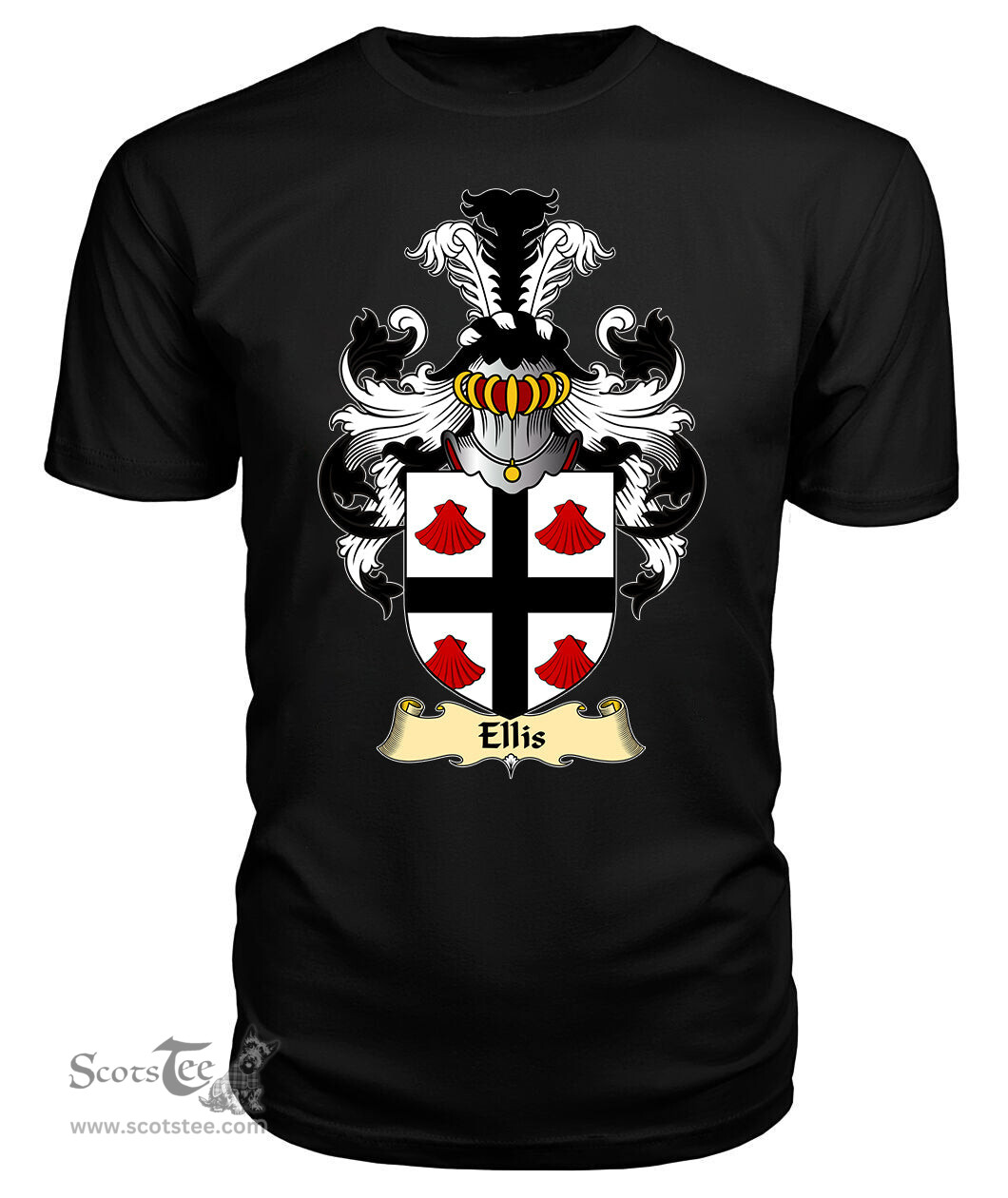 ScotsTee Ellis Coat Of Arms Family Crest Ireland V23 T Shirt
