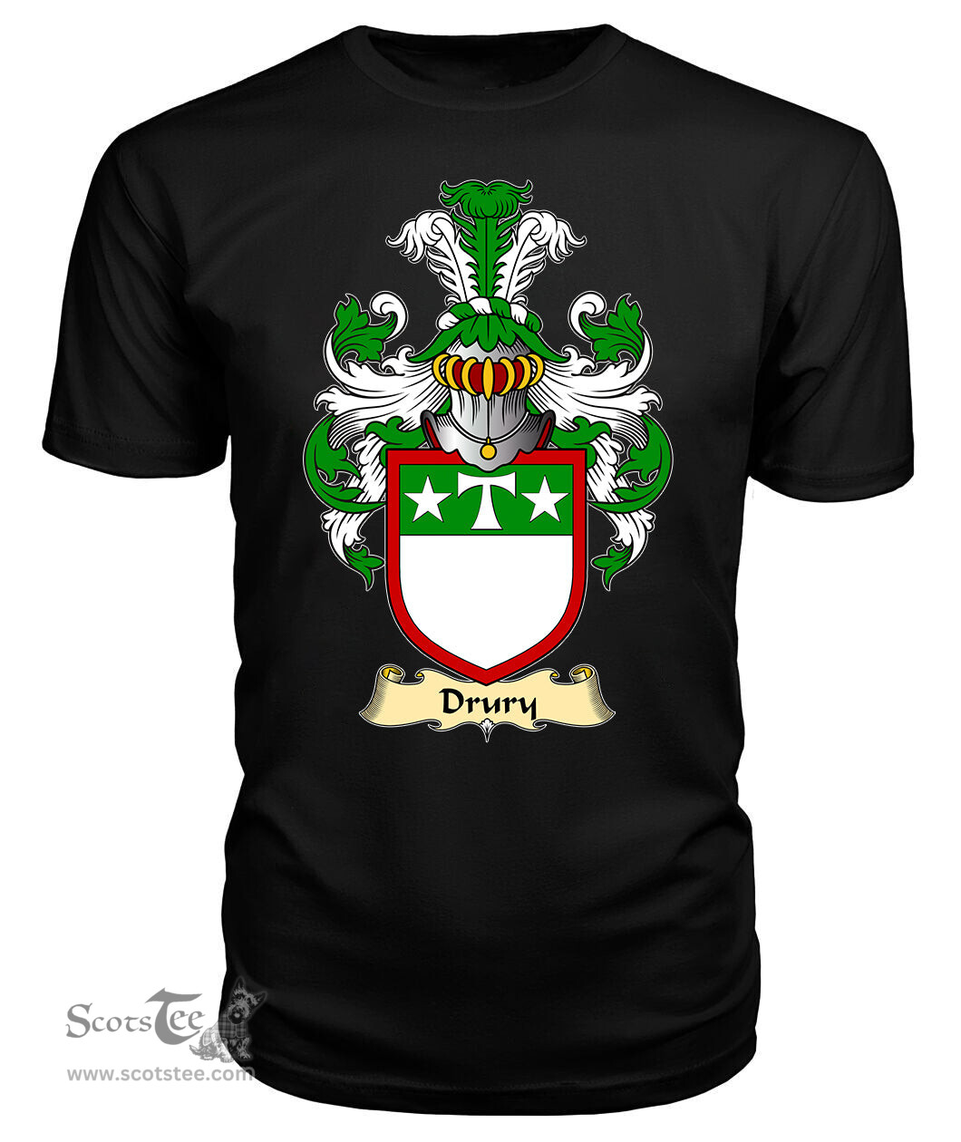 ScotsTee Drury or MacDrury Coat Of Arms Family Crest Ireland V23 T Shirt