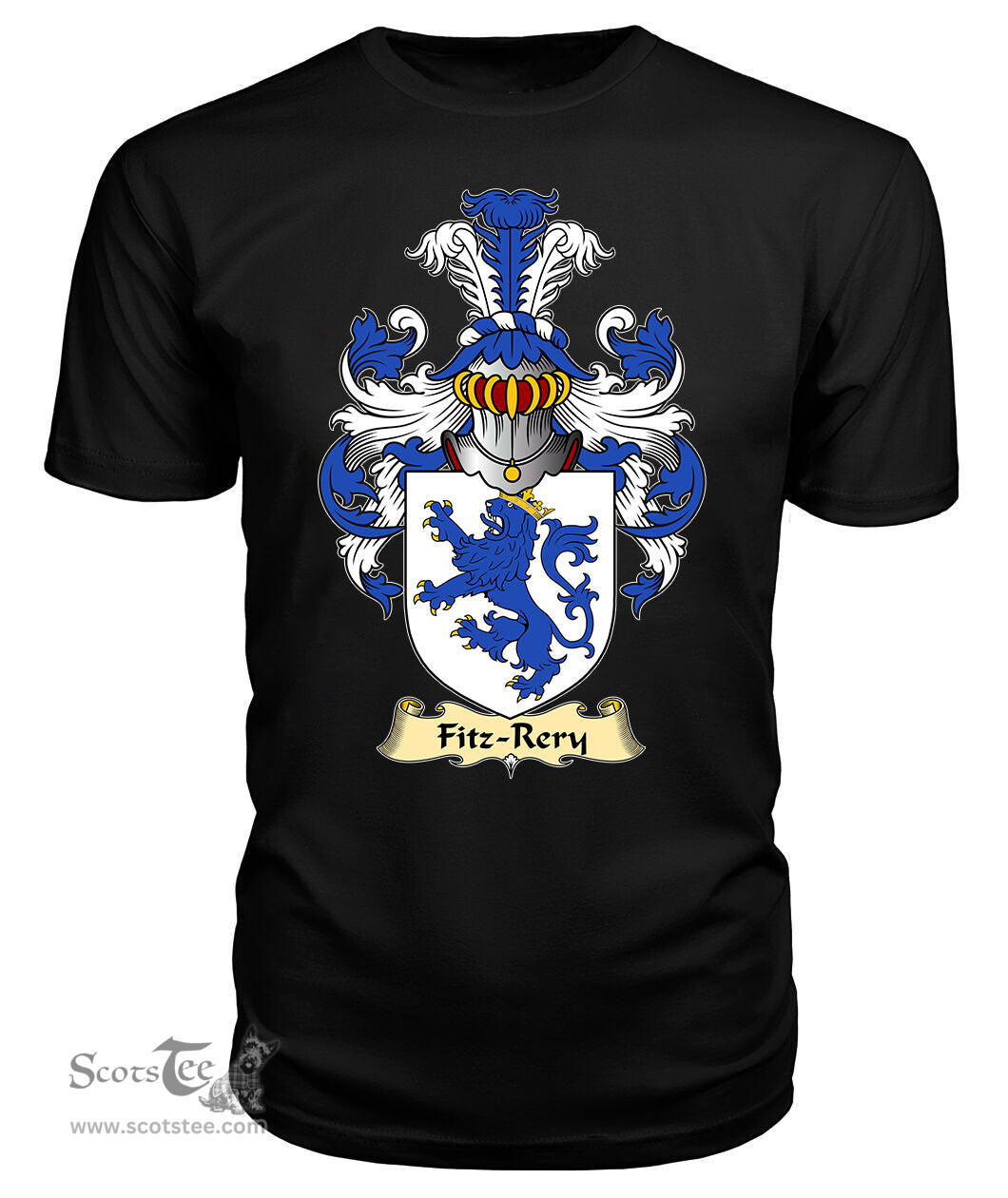 ScotsTee Fitz-Rery Coat Of Arms Family Crest Ireland V23 T Shirt