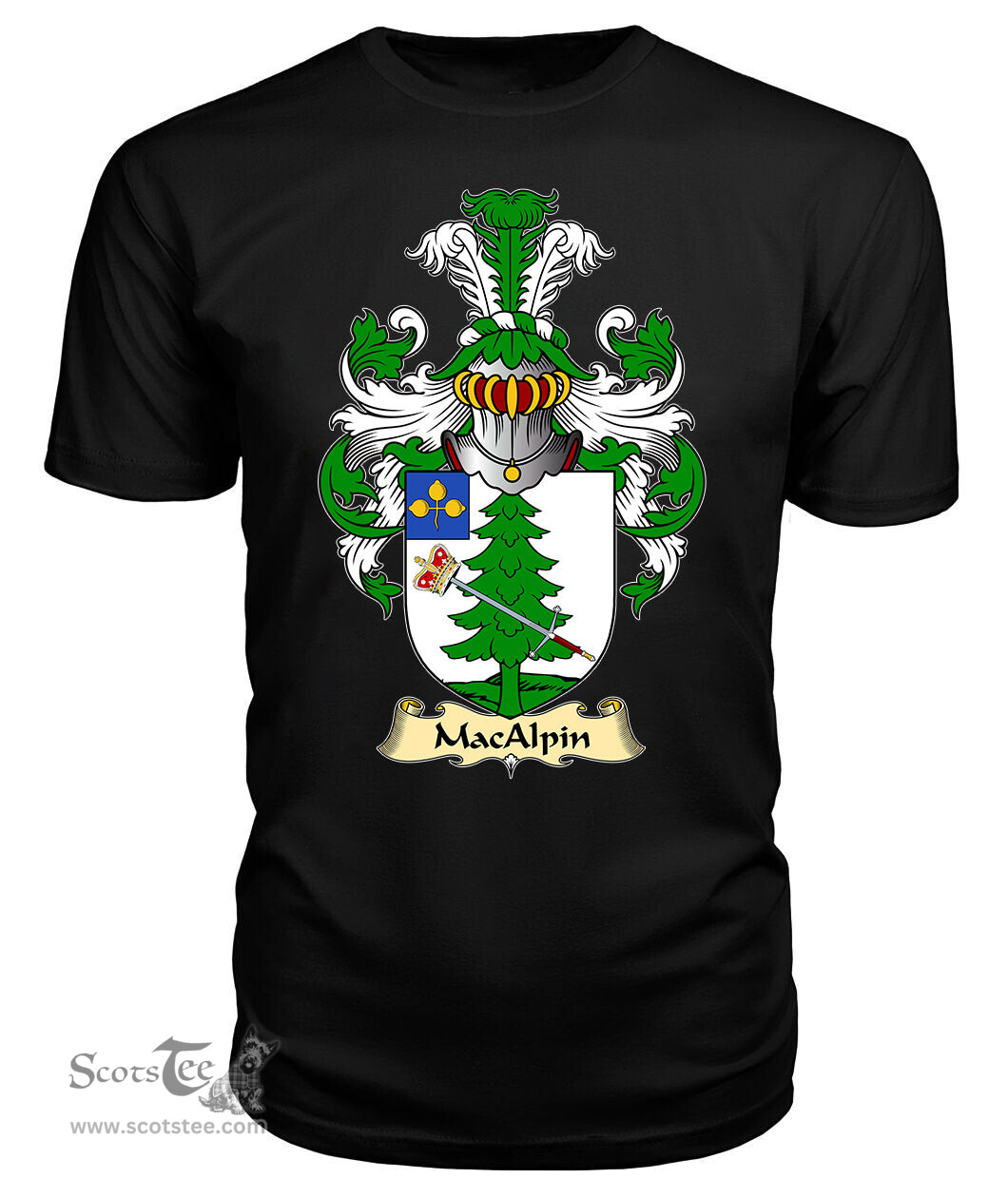 ScotsTee MacAlpin Coat Of Arms Family Crest Ireland V23 T Shirt