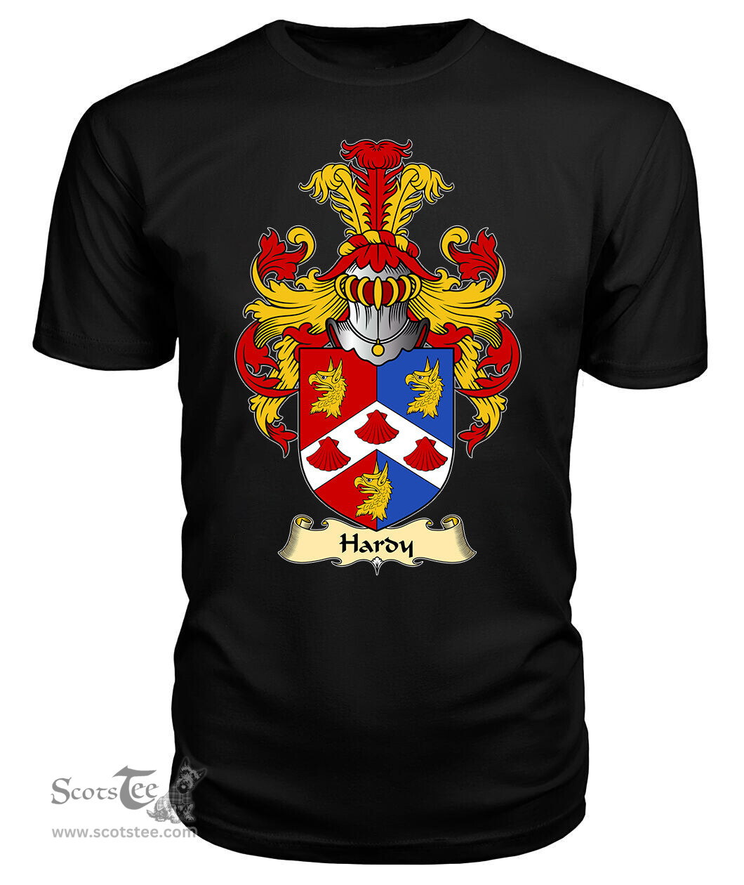 ScotsTee Hardy or Hardiman Coat Of Arms Family Crest Ireland V23 T Shirt