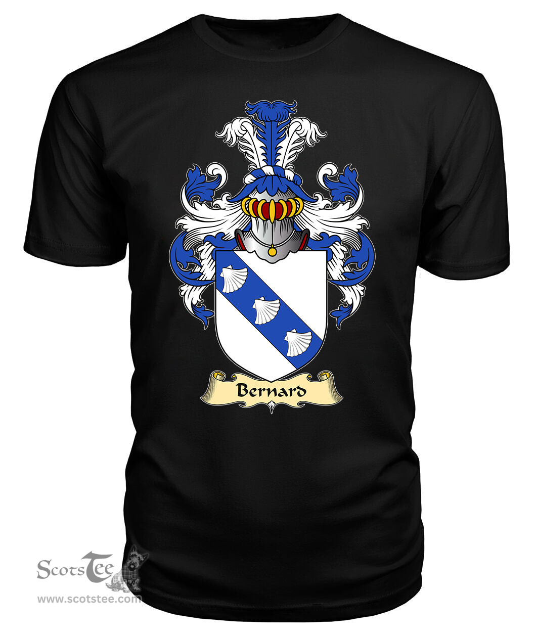 ScotsTee Bernard Coat Of Arms Family Crest Ireland V23 T Shirt