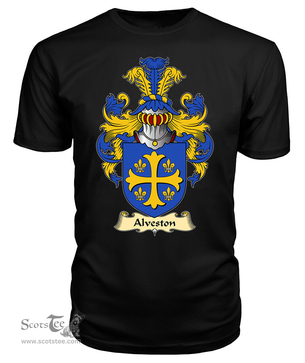ScotsTee Alveston or Alverston Coat Of Arms Family Crest Ireland V23 T Shirt