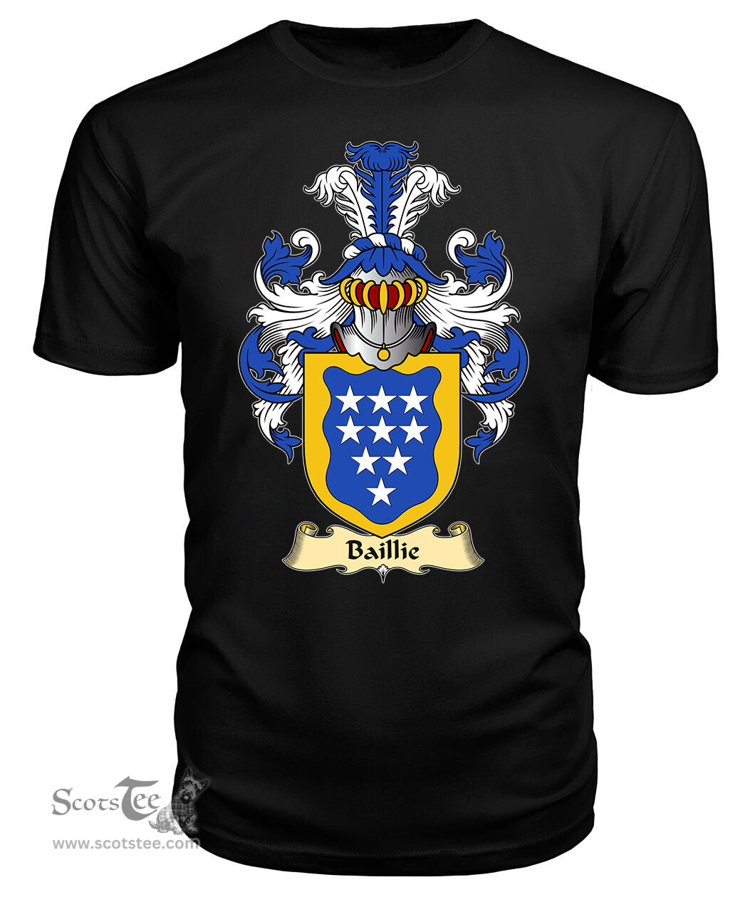ScotsTee Baillie Coat Of Arms Family Crest Ireland V23 T Shirt