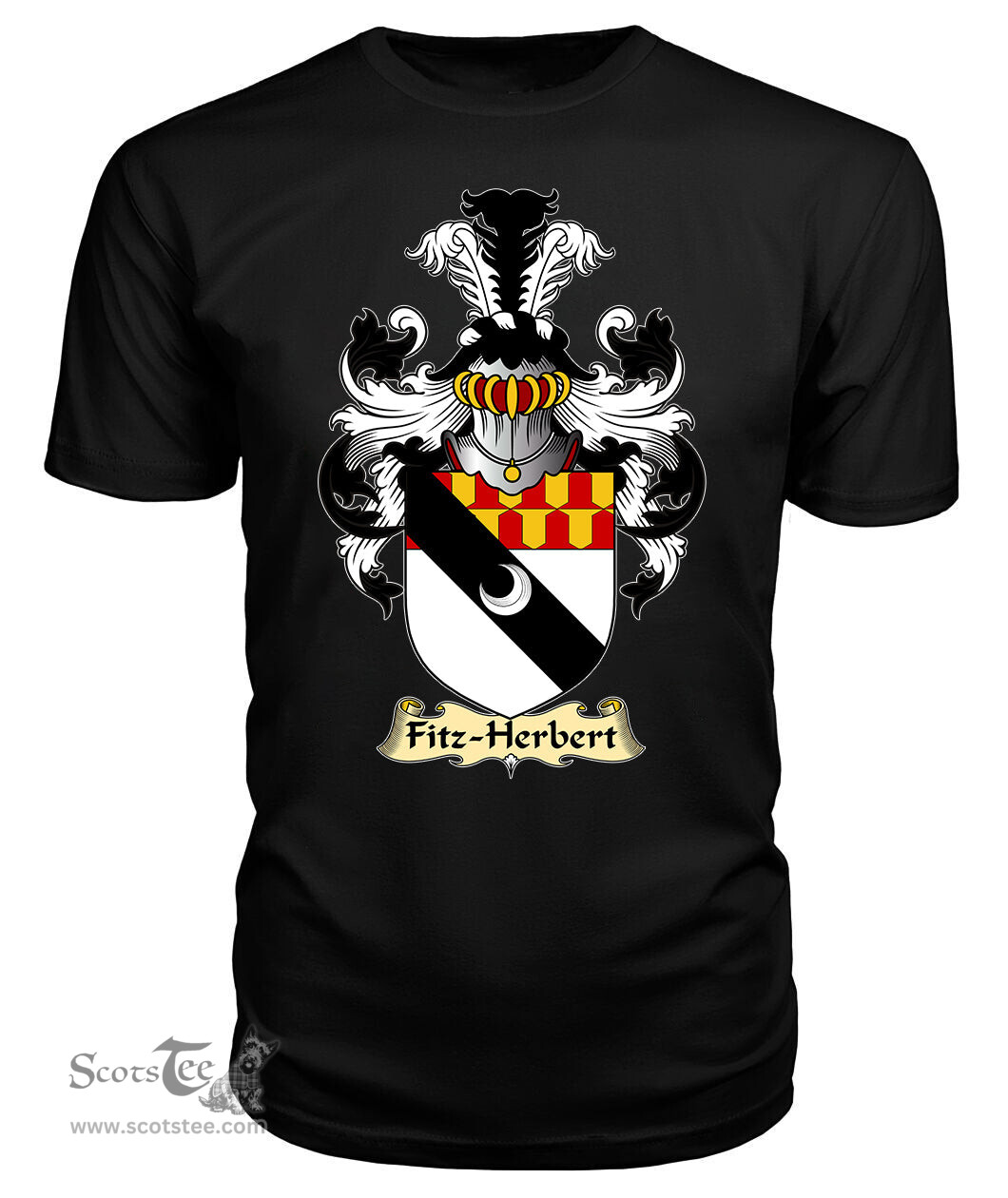 ScotsTee Fitz-Herbert Coat Of Arms Family Crest Ireland V23 T Shirt