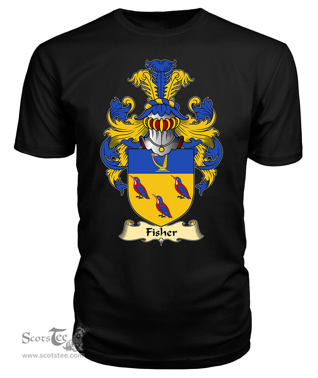 ScotsTee Fisher Coat Of Arms Family Crest Ireland V23 T Shirt