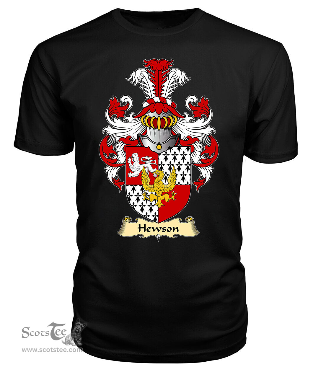 ScotsTee Hewson Coat Of Arms Family Crest Ireland V23 T Shirt