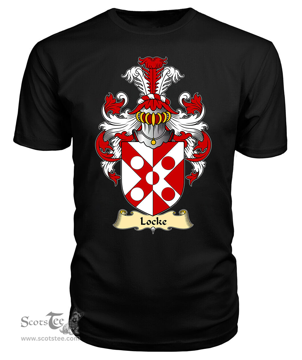 ScotsTee Locke Coat Of Arms Family Crest Ireland V23 T Shirt