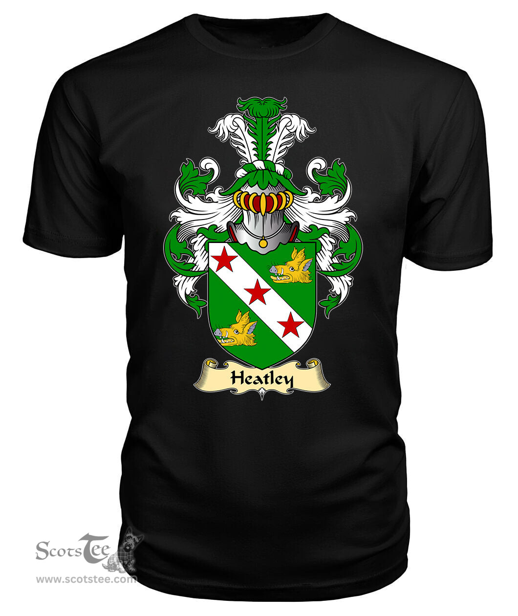 ScotsTee Heatley Coat Of Arms Family Crest Ireland V23 T Shirt