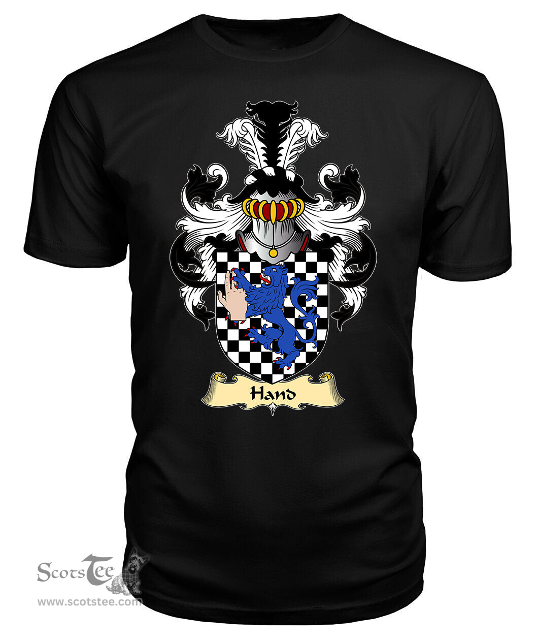 ScotsTee Hand Coat Of Arms Family Crest Ireland V23 T Shirt