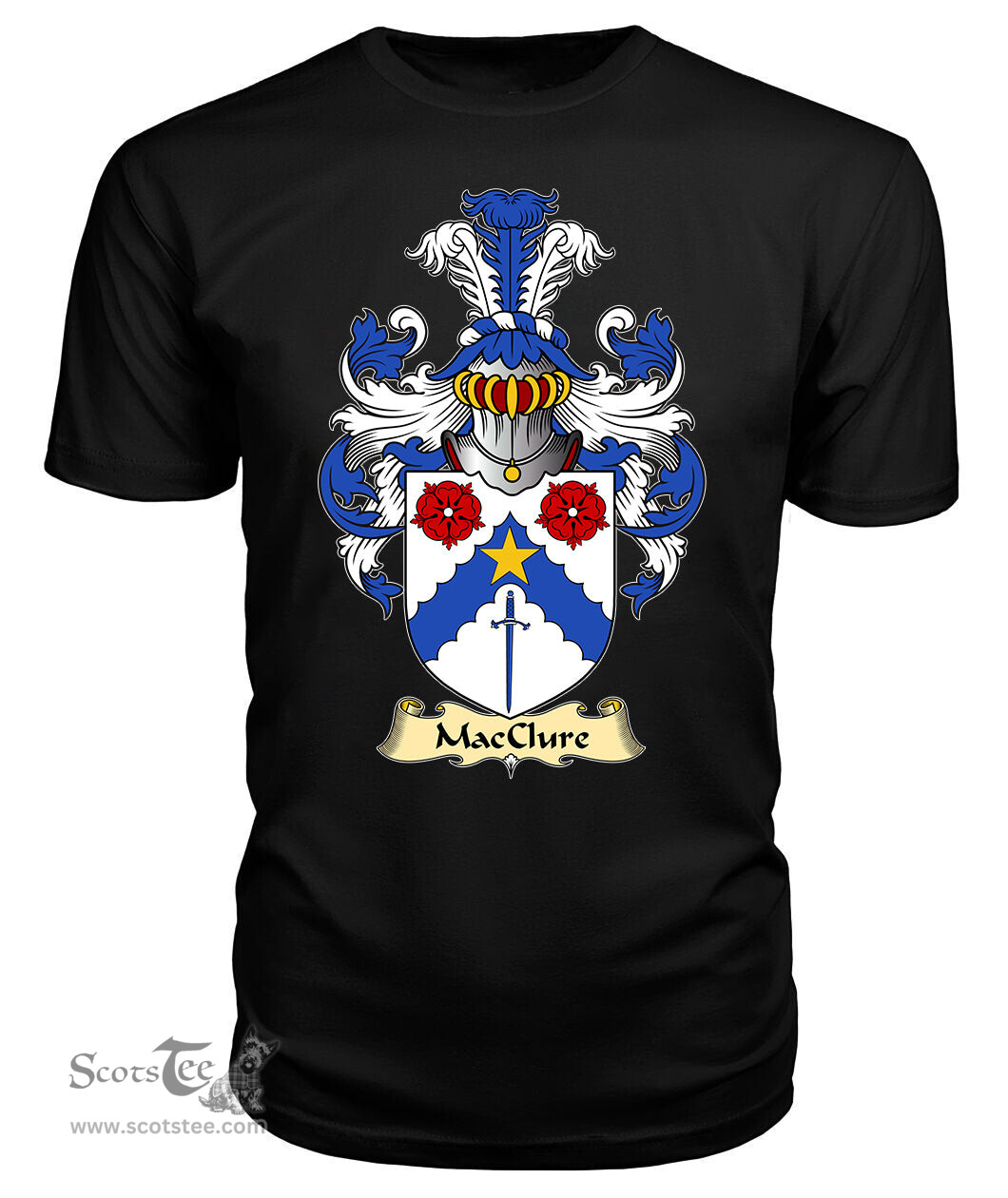 ScotsTee MacClure Coat Of Arms Family Crest Ireland V23 T Shirt