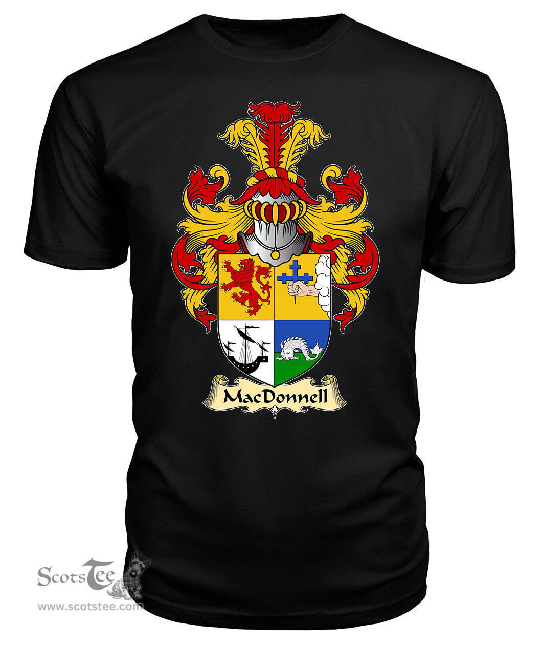 ScotsTee MacDonnell (of the Glens) Coat Of Arms Family Crest Ireland V23 T Shirt