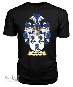ScotsTee MacGilroy or MacElroy Coat Of Arms Family Crest Ireland V23 T Shirt