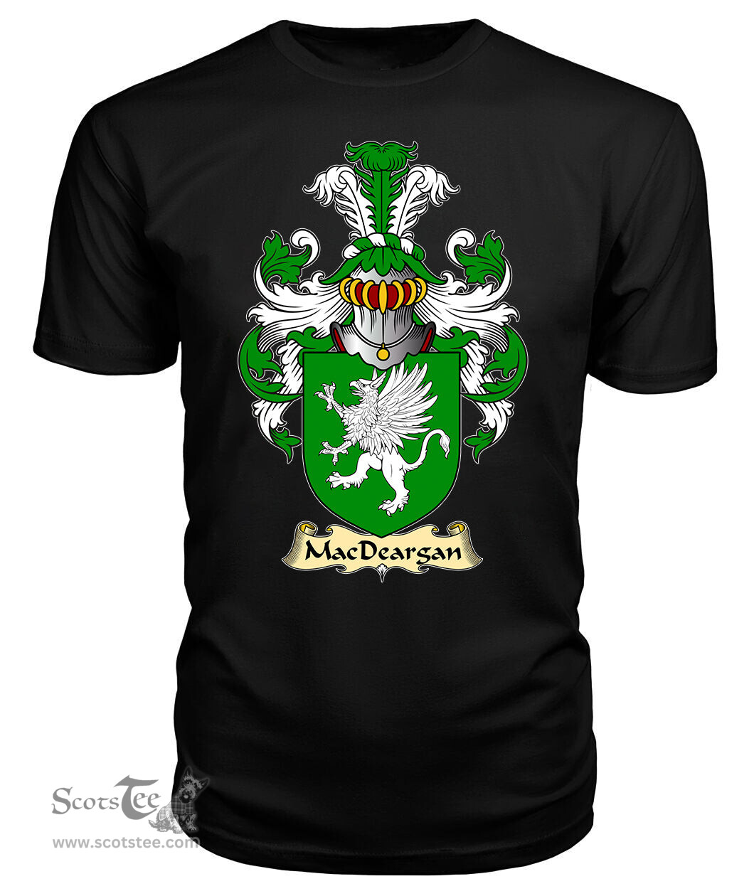 ScotsTee MacDeargan or O'Dargan Coat Of Arms Family Crest Ireland V23 T Shirt