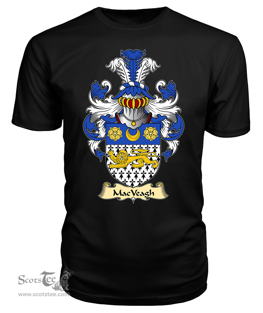 ScotsTee MacVeagh or MacFingah Coat Of Arms Family Crest Ireland V23 T Shirt