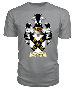 ScotsTee Hawkins or Haughan Coat Of Arms Family Crest Ireland V23 T Shirt