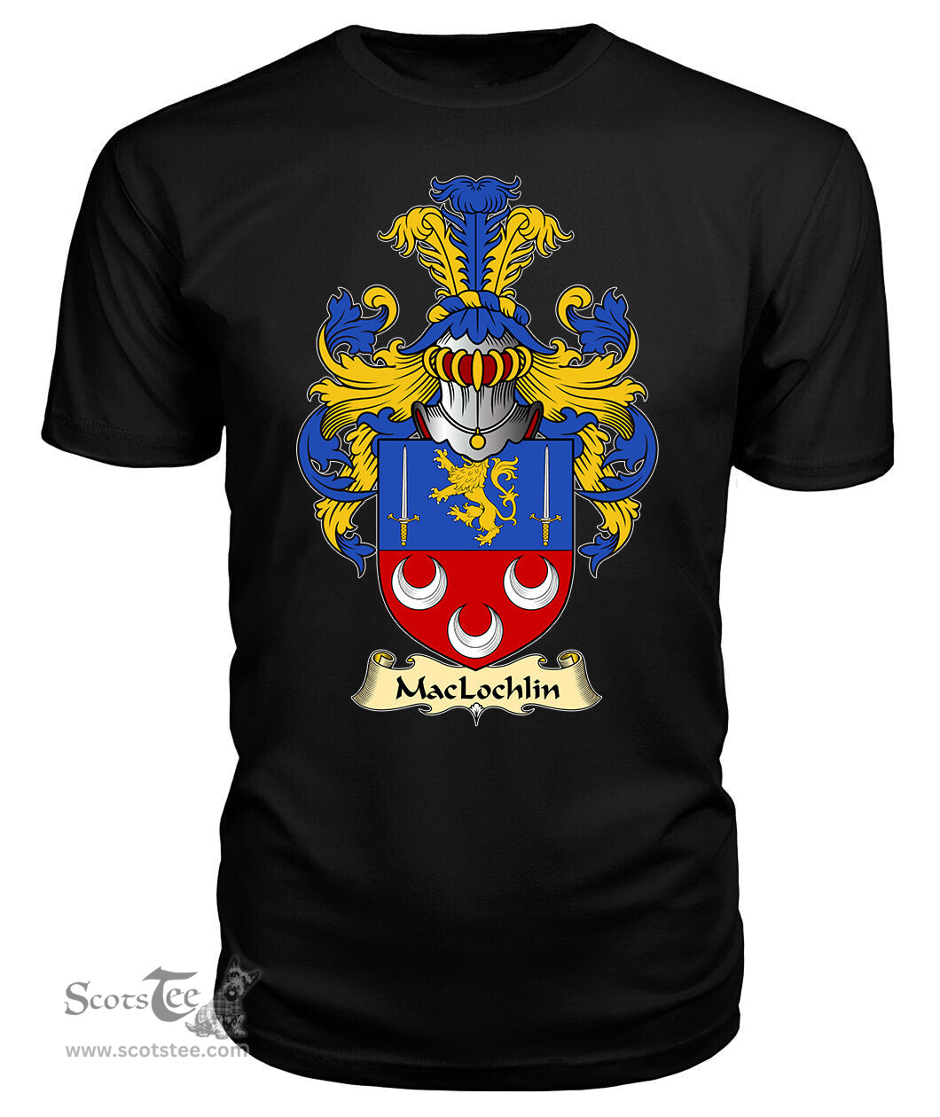ScotsTee MacLochlin Coat Of Arms Family Crest Ireland V23 T Shirt