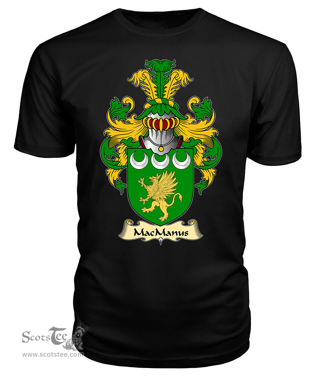 ScotsTee MacManus Coat Of Arms Family Crest Ireland V23 T Shirt