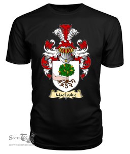ScotsTee MacLoskie or MacLuskie Coat Of Arms Family Crest Ireland V23 T Shirt