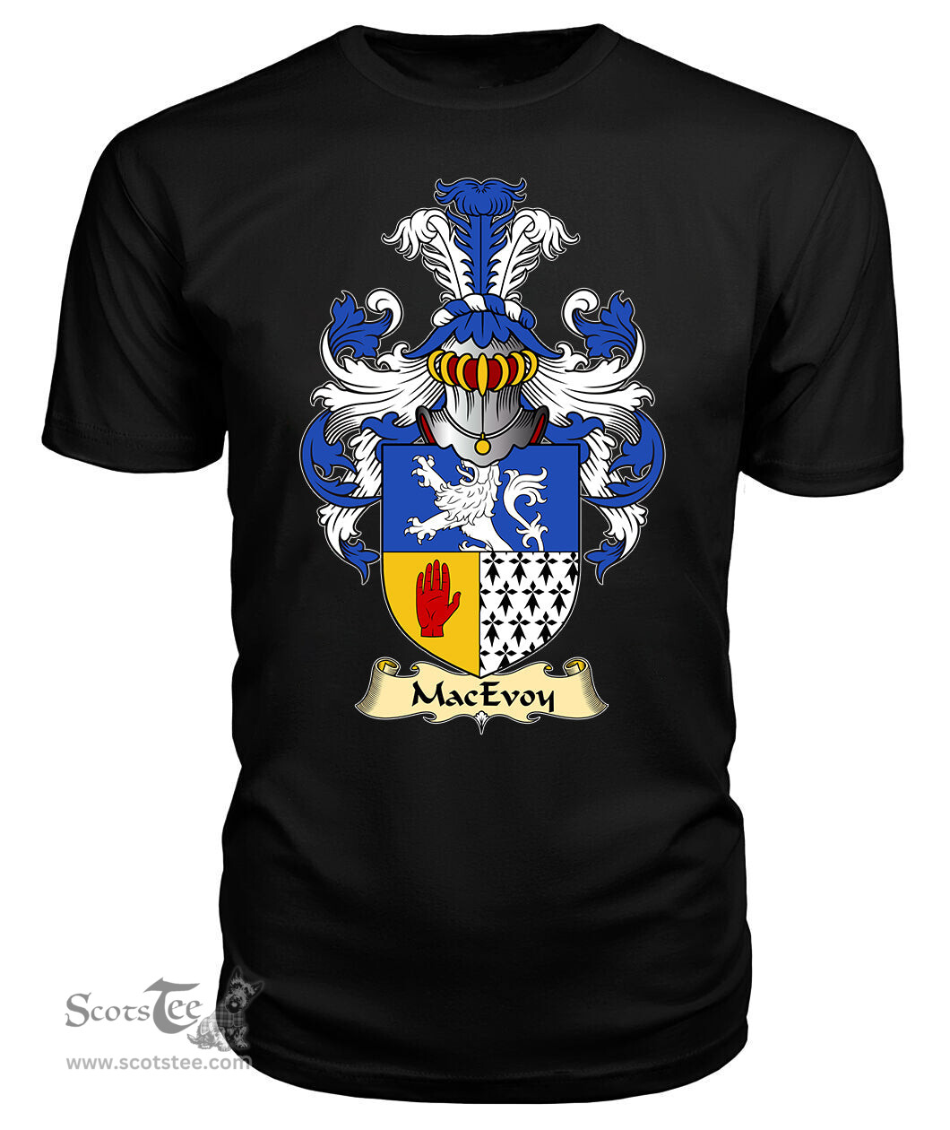 ScotsTee MacEvoy Coat Of Arms Family Crest Ireland V23 T Shirt