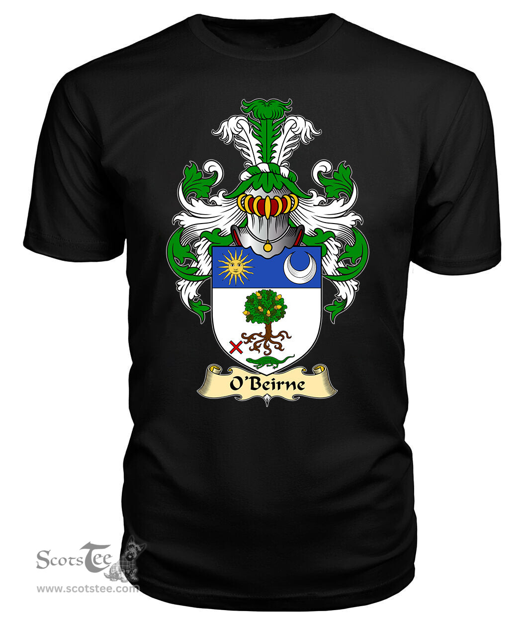 ScotsTee O'Beirne Coat Of Arms Family Crest Ireland V23 T Shirt