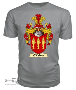 ScotsTee O'Cahan or Cahane Coat Of Arms Family Crest Ireland V23 T Shirt