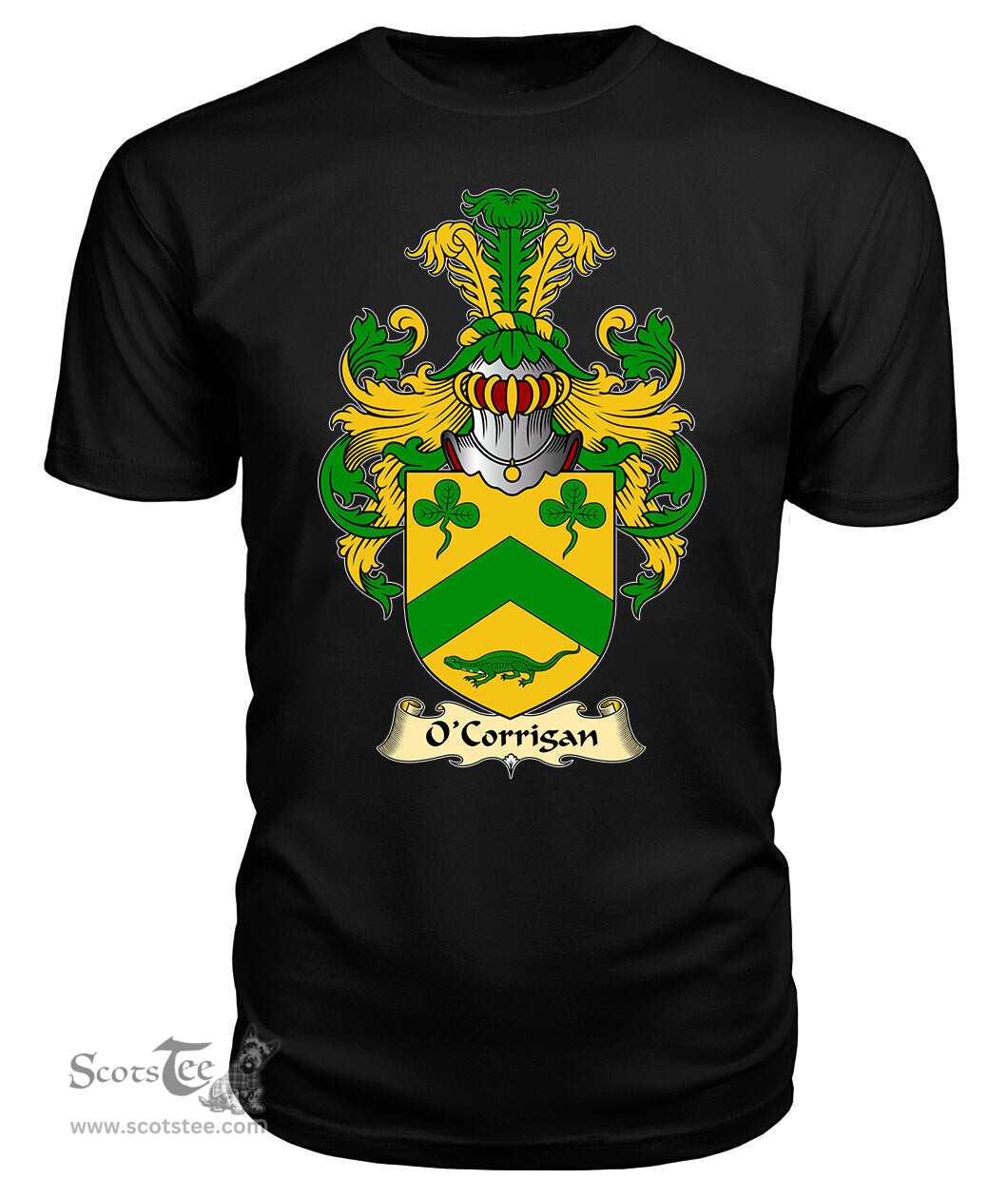 ScotsTee O'Corrigan or Carrigan Coat Of Arms Family Crest Ireland V23 T Shirt