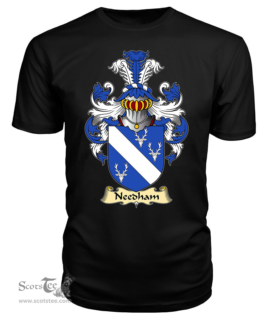ScotsTee Needham or O'Nee Coat Of Arms Family Crest Ireland V23 T Shirt