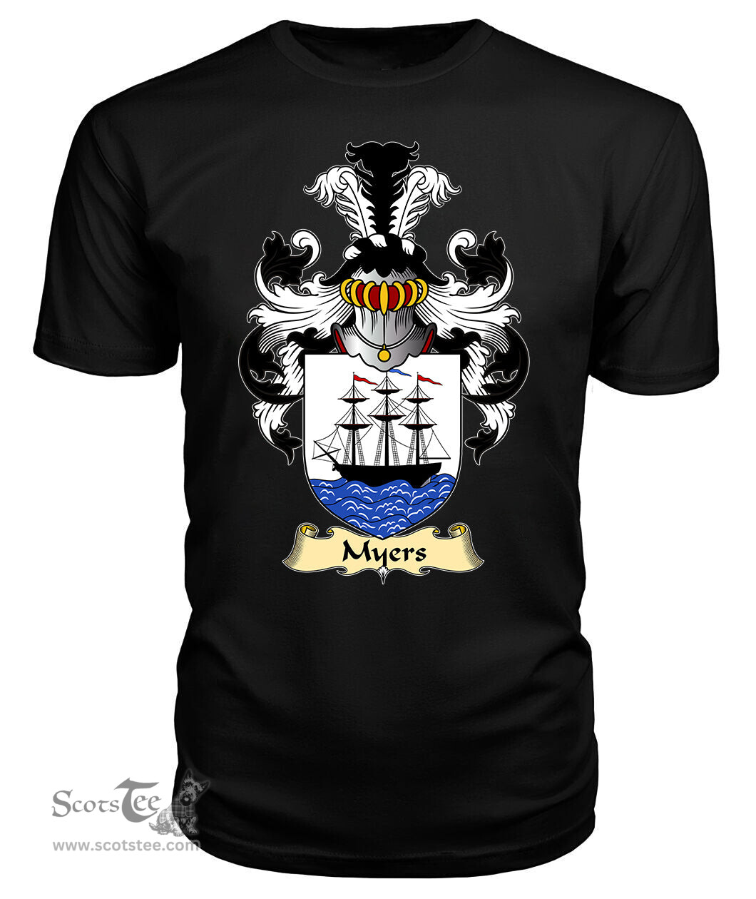 ScotsTee Myers Coat Of Arms Family Crest Ireland V23 T Shirt