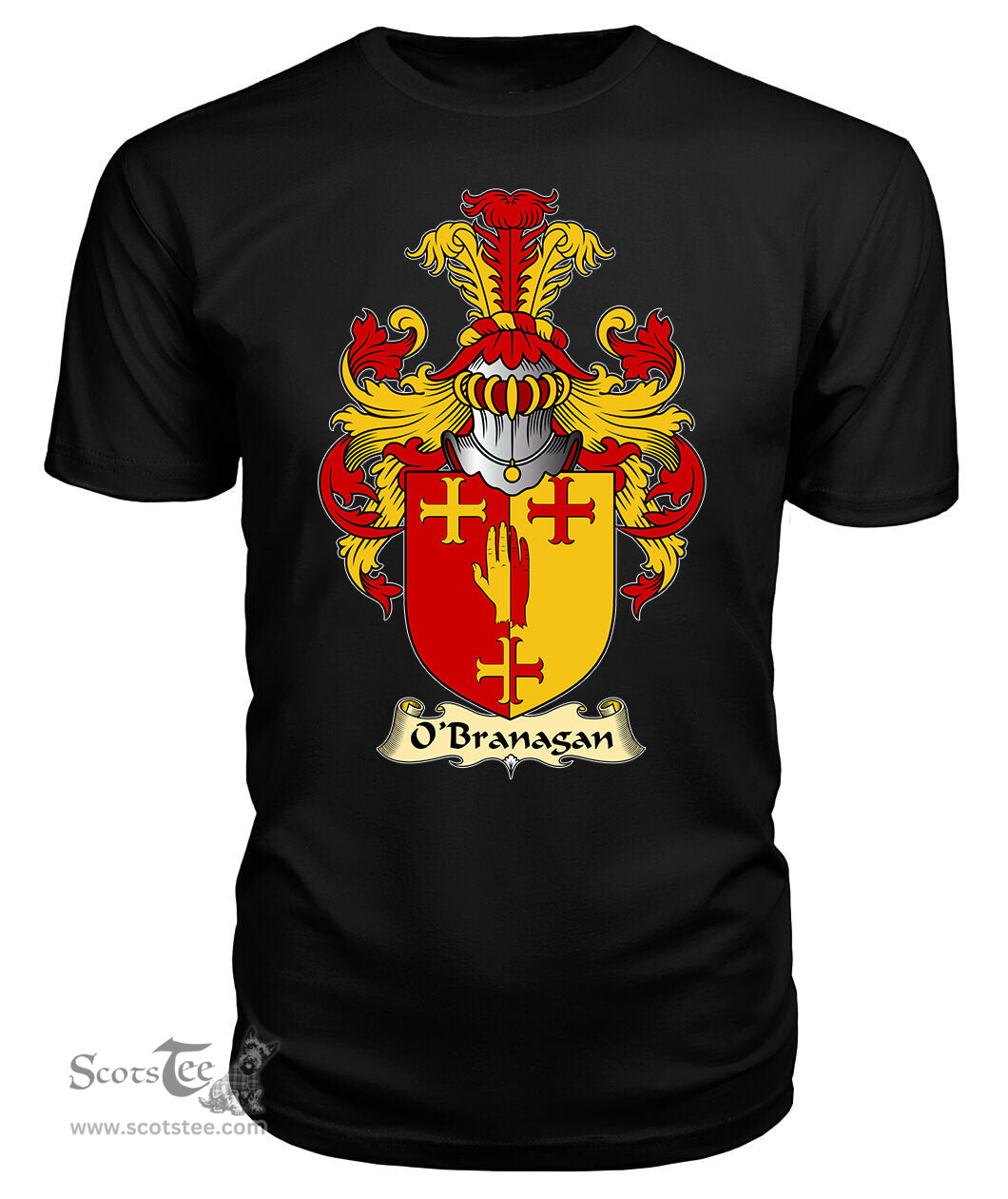 ScotsTee O'Branagan or Branigan Coat Of Arms Family Crest Ireland V23 T Shirt