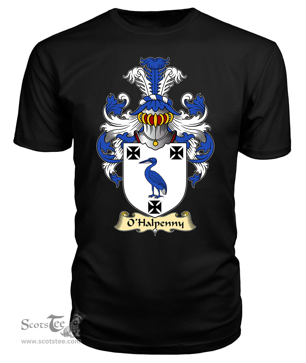 ScotsTee O'Halpenny or Halfpenny Coat Of Arms Family Crest Ireland V23 T Shirt
