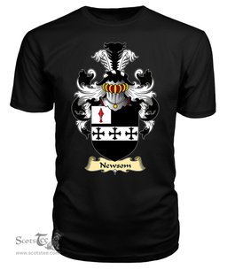 ScotsTee Newsam or Newsom Coat Of Arms Family Crest Ireland V23 T Shirt